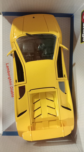 Burago 1990 Lamborghini Diablo Escala 1 18. De Vitrina. Amarillo (Usado)