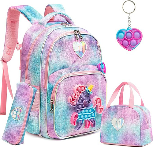 Mochila Escolar Para Niños + Lonchera Y Accesorios - 08