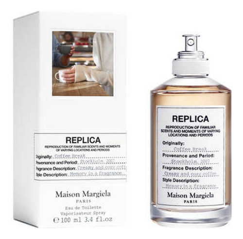 Eau de toilette Replica Coffee Break de 100 ml Maison Martin Margiela Paris, perfume unisex, compartible, unisex, caja sellada