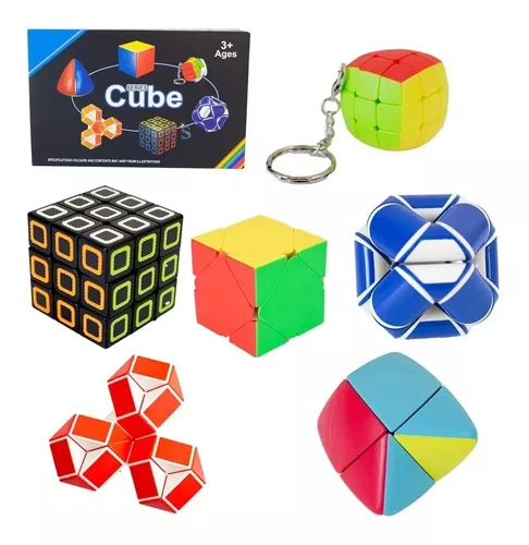 Kit 6 Cubos Magico Melhor Presente Para Criança Adolescente