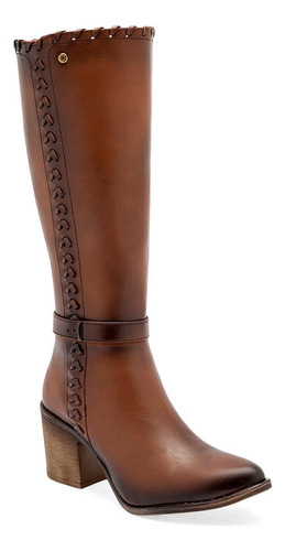 Bota Vaquera Larga De Moramora Para Mujer Cafe 1103082 T7