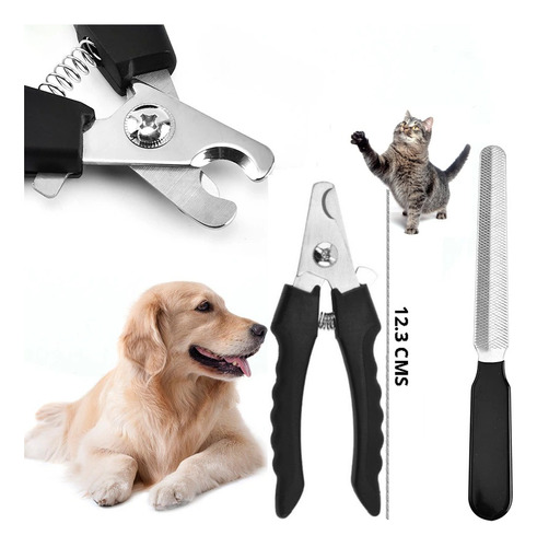 Corta Uñas Cortauñas + Lima Tijera Gatos Perros Mascotas Kit