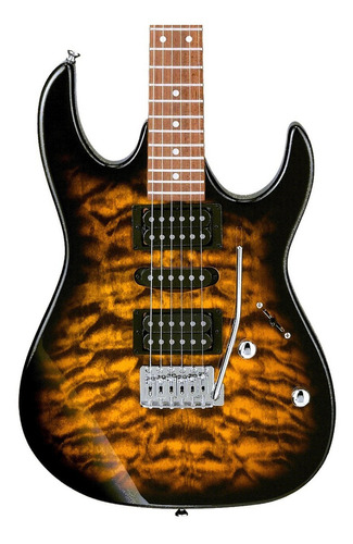 Guitarra eléctrica Ibanez RG GIO GRX70QA gio de álamo sunburst brillante con diapasón de amaranto