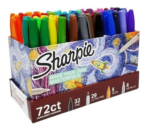Imagen 4 de 4 de Set Marcadores Sharpie Colección X 72 - Arte - Fibra