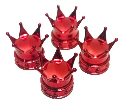 Cubiertas De Valvulas De Llantas Figura Corona Rojas