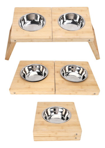 Cuencos Elevados Para Gatos Soporte Multiusos Doble De