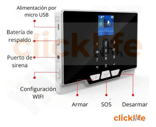 Alarma Casa Negocio Wifi Sistema Seguridad Control App Touch