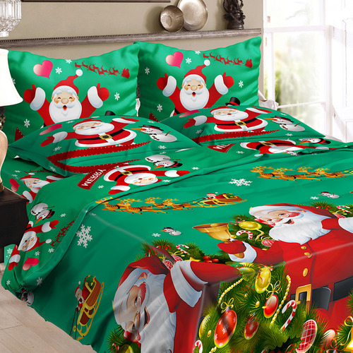 Juego De Ropa De Cama Cover Santa 3d Christmas Set Bed