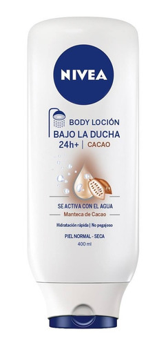Crema Nivea Bajo La Ducha Cacao Piel Normal A Seca 250ml