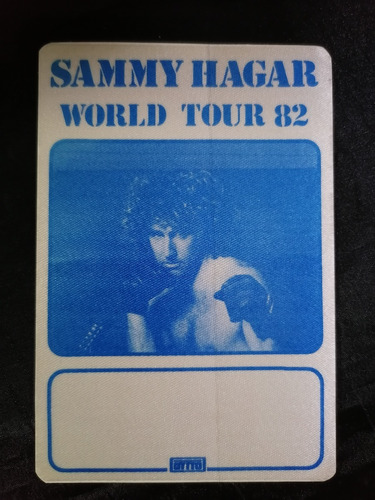 Sammy Hagar World Tour 1982 Pass Gafete Sticker Van Halen