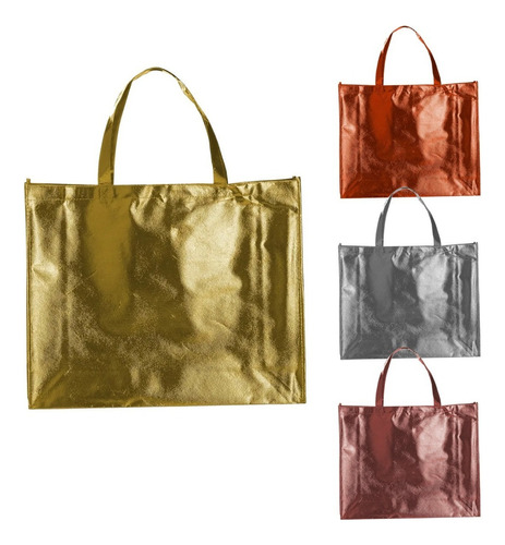 10 Bolsa Sacola Metalizada Diversas Cores 30x40 Cor Rosê