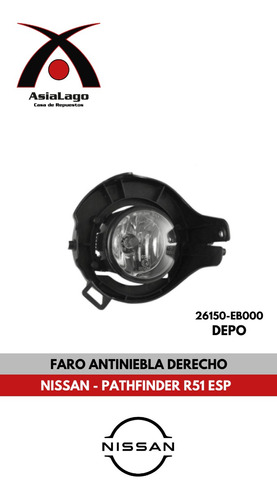 Faro Antiniebla Derecho Con Base Nissan Pathfinder R51 Depo