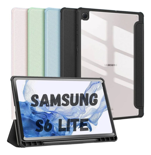 Capa Capinha Para Tablet Samsung S6 Lite Com Suporte Caneta