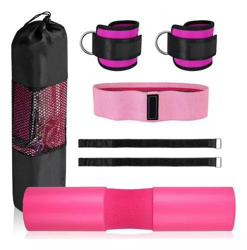 Kit De 4 En 1 Cojín Protector Cuello Para Barra Fitness Gym