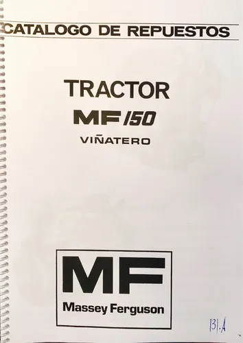 comprar Manual De Repuestos Tractor Massey Ferguson 150 Viñatero