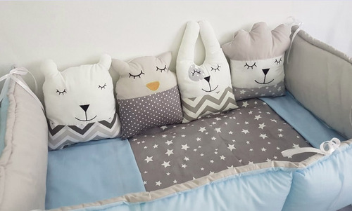 Chichonera Set De Chicho + Acolchado Animalitos Light