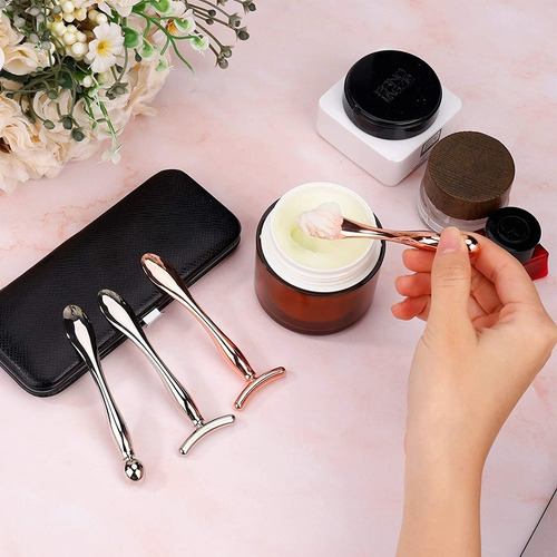 Imagen 5 de 10 de Mini Martillo Para Masaje Ojos Facial + Aplicador De Crema