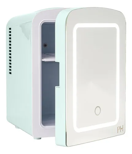 Mini Nevera Con Puerta Y Espejo Con Luz Led Regulable