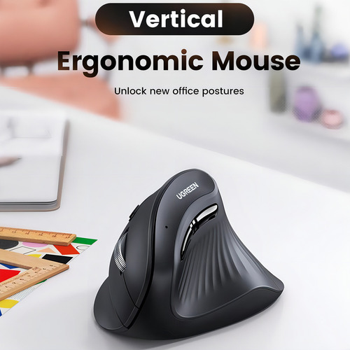 Mouse Vertical Inalambrico 4000dpi 6 Botones Ergonomico