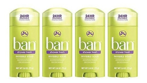 Desodorante Antitranspirante Ban, Invisible Solido, Ducha Fr