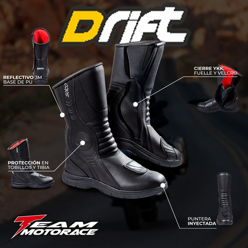 Imagen 5 de 8 de Botas Moto Solco Viaje Ruta Drift Protecciones Pct