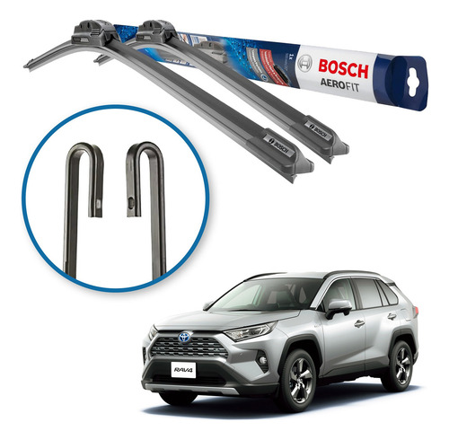 Par Palhetas Limpador Chuva Parabrisa Bosch Rav4 2013 A 2024