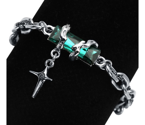 Pulsera Hip - Hop De Zircon Para Hombres Y Mujeres Color Verde