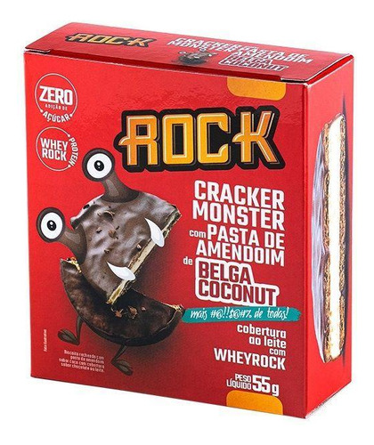 Cracker Monster (55g) - Sabor: Belga Coconut Com Whey Rock