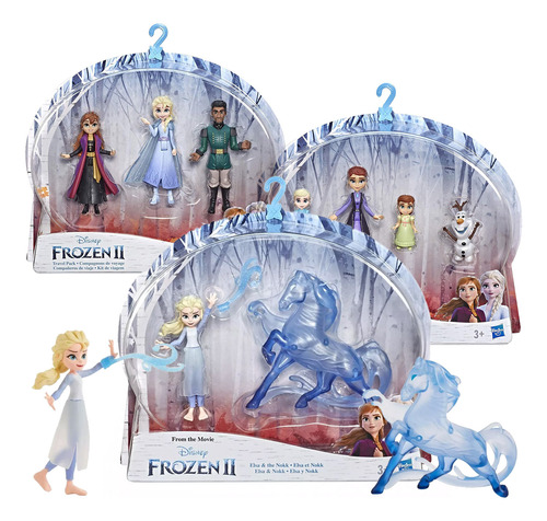 Pack X9 Mini Figuras Personajes Frozen 10cm Hasbro - El Rey