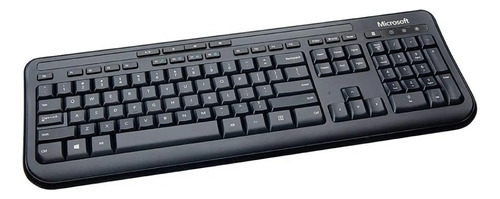 Teclado Microsoft 600 QWERTY español color negro