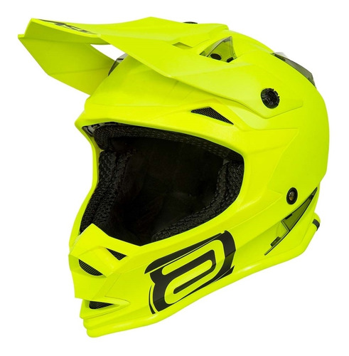 Capacete Motocross Asw Fusion Solid Amarelo Fluor Cor Amarelo fluo Tamanho do capacete 58