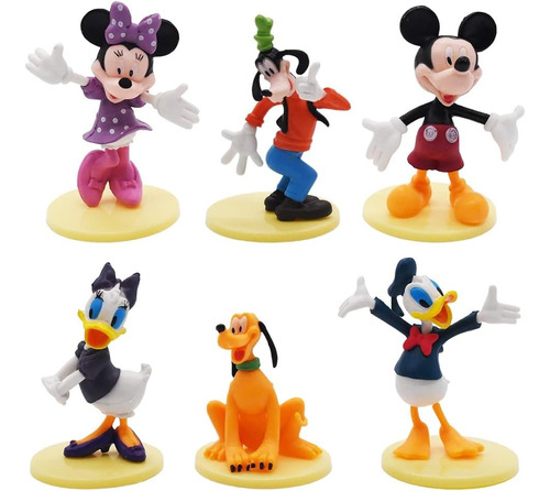 Modelos De Figuras De Juguete De Mickeymouse De Disney 6set 