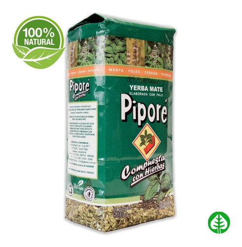 Piporé Yerba Mate Compuesta Con Hierbas Serranas 500 G