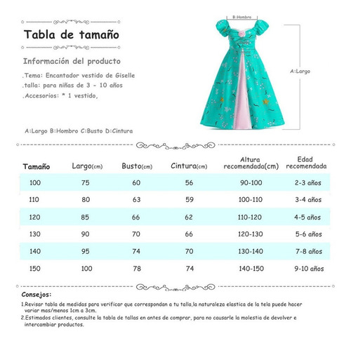 Vestido Giselle Princess Vestido Enchanted Fantasy Clothes D