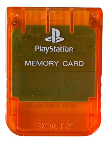 Memory Card Playstation 1 Original Sony Laranja