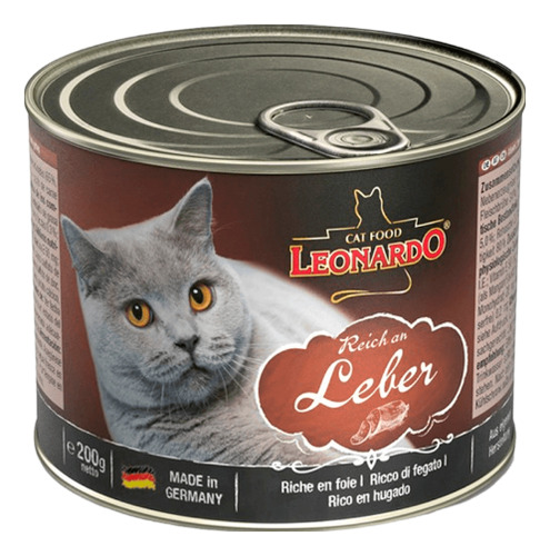 Leonardo® Lata Adultos Sabor Hígado 200grs Para Gatos