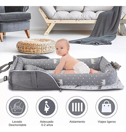 Nido Colecho Bebés Cuna Soporte Portátil Plegable Cama
