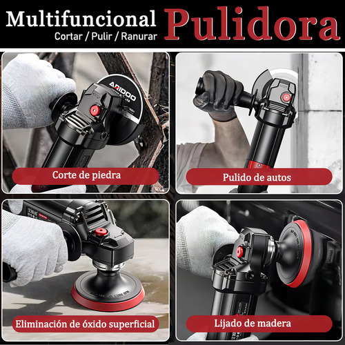 Bluedreamer Kit Esmeriladora Angular Profesional 1250w Multifuncional 41 Piezas Para Pulidor De Autos Y Cortadora De Madera Y Industrial