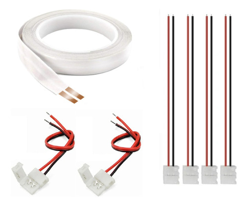 Kit 2mts Fita Elétrica 2 Vias 10a + 6 Conectores Conecta