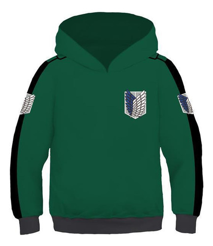 Sudadera De Cosplay For Niños Halloween Attack On Titan 3d