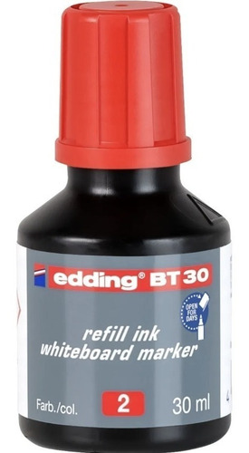 Tinta De Recarga Edding Bt30 Borrable Rojo 30 Ml X5 Und