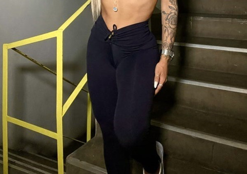 Imagem 9 de 10 de Calça Legging Com Franzido Efeito Levanta Bumbum Ref. 932