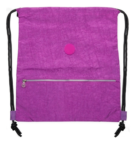 Mochila Saquinho Para Atleta Esportista Impermeável Academy Cor Violeta Desenho do tecido Liso