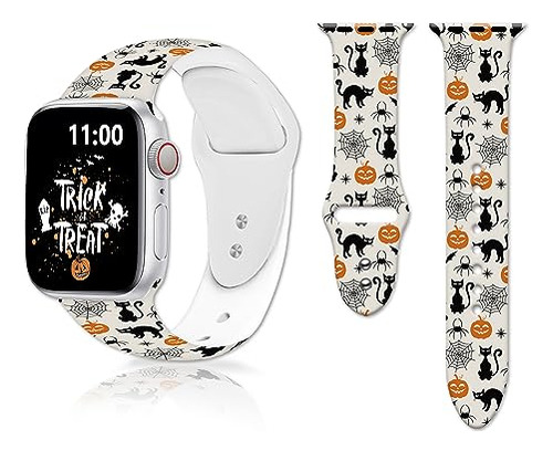 Halloween Black Cat Watch Band Compatible Con Apple Watch 42