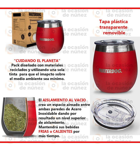 Imagen 3 de 7 de Vaso Mate Copon Termico Acero Inoxidable Con Tapa 240 Cc