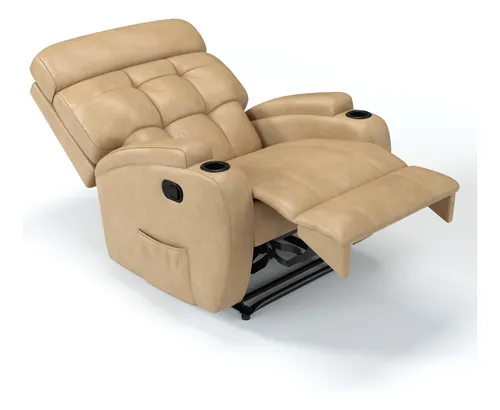 Poltrona Do Papai Reclinável Manual De Massagem Em Corino