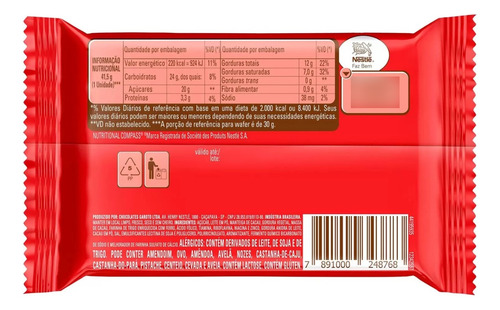 Chocolate Kit Kat Ao Leite 41,5g Nestle Club Chocolatory