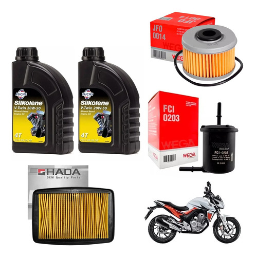 Kit Service Cb 250 New Twister Filtros + Silkolene Sia++