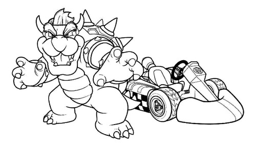 Kit Imprimible Mario Kart Pintar Colorear