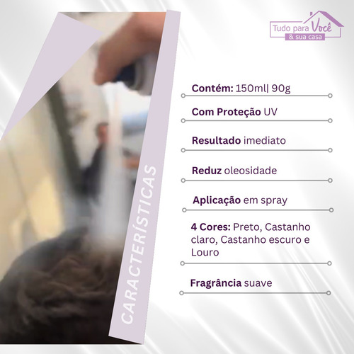 Shampoo A Seco Com Cor 150ml Perfeito Para Todos Os Cabelos